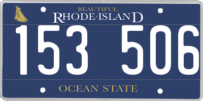 RI license plate 153506