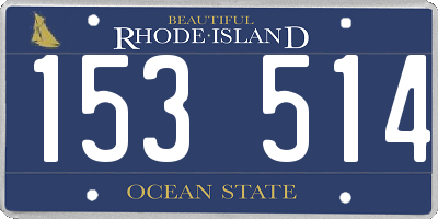 RI license plate 153514
