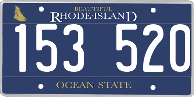 RI license plate 153520