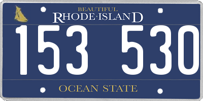 RI license plate 153530