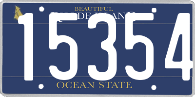 RI license plate 15354