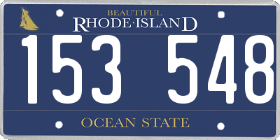 RI license plate 153548