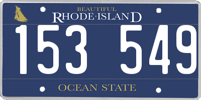 RI license plate 153549