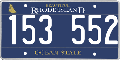 RI license plate 153552