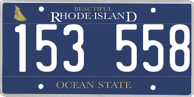 RI license plate 153558
