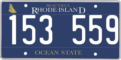 RI license plate 153559