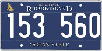 RI license plate 153560