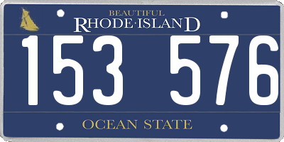 RI license plate 153576