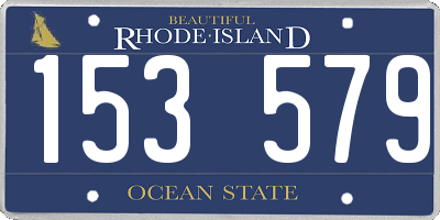 RI license plate 153579
