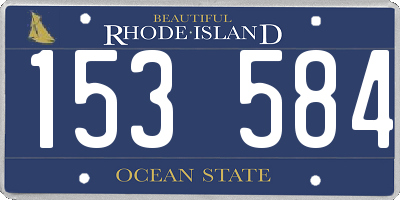 RI license plate 153584