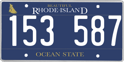 RI license plate 153587