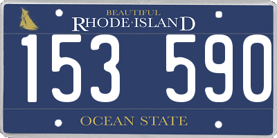 RI license plate 153590