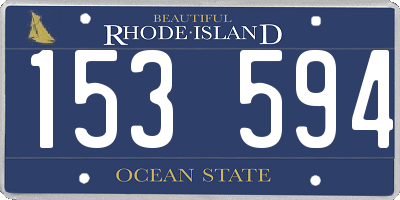 RI license plate 153594