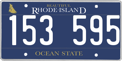 RI license plate 153595