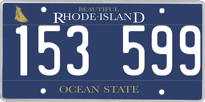 RI license plate 153599