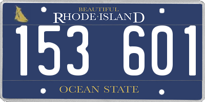 RI license plate 153601
