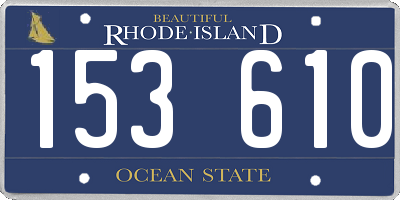 RI license plate 153610