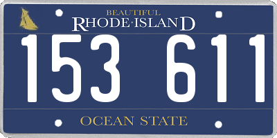 RI license plate 153611