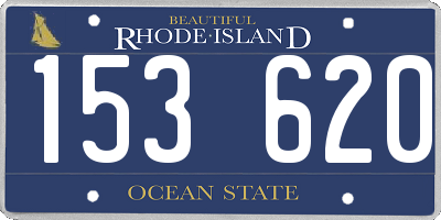 RI license plate 153620