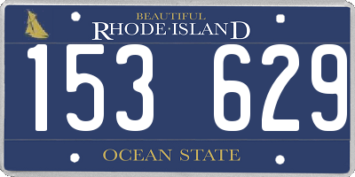 RI license plate 153629