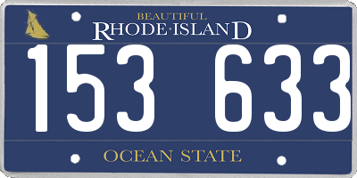 RI license plate 153633