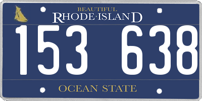 RI license plate 153638