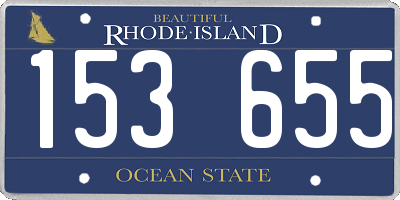 RI license plate 153655
