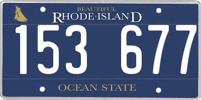 RI license plate 153677