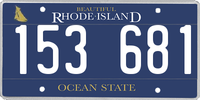 RI license plate 153681