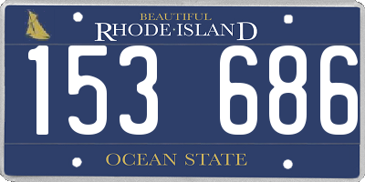 RI license plate 153686