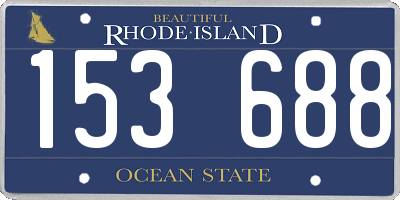 RI license plate 153688
