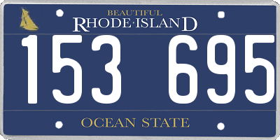 RI license plate 153695