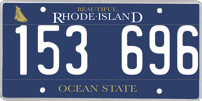 RI license plate 153696
