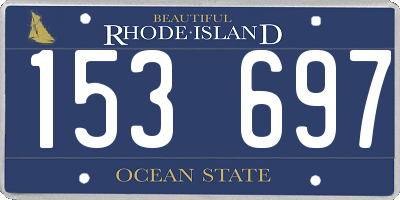 RI license plate 153697