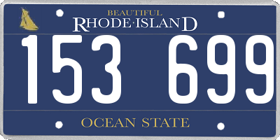 RI license plate 153699