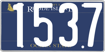 RI license plate 1537