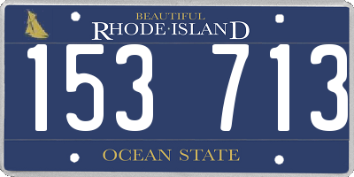 RI license plate 153713
