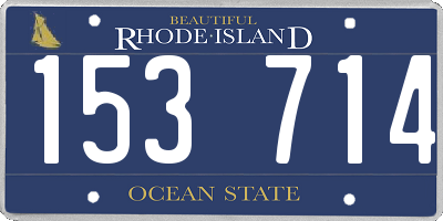 RI license plate 153714