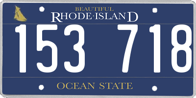 RI license plate 153718