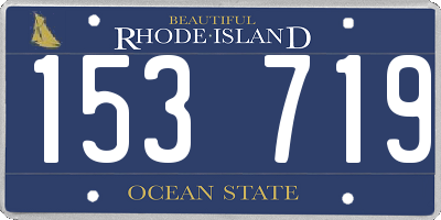 RI license plate 153719