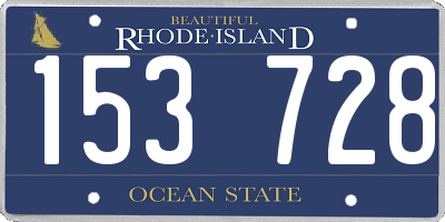 RI license plate 153728