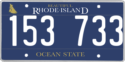 RI license plate 153733