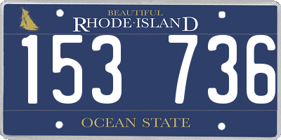 RI license plate 153736