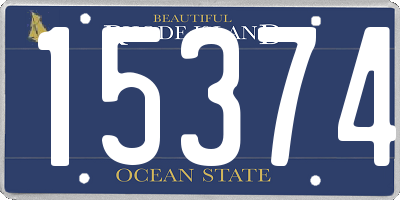 RI license plate 15374