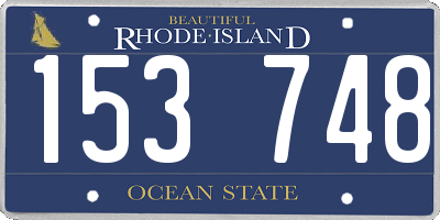 RI license plate 153748