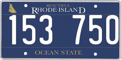 RI license plate 153750