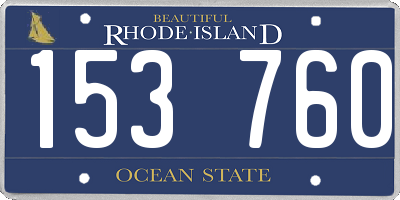 RI license plate 153760