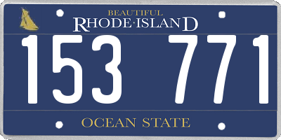 RI license plate 153771