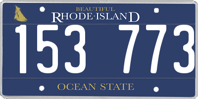 RI license plate 153773