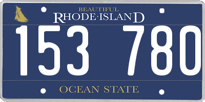 RI license plate 153780